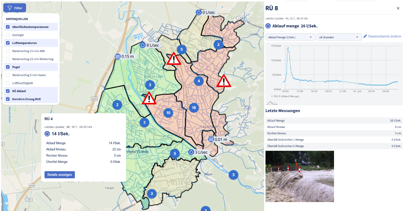 Hochwasserschutz Dornbirn Karte